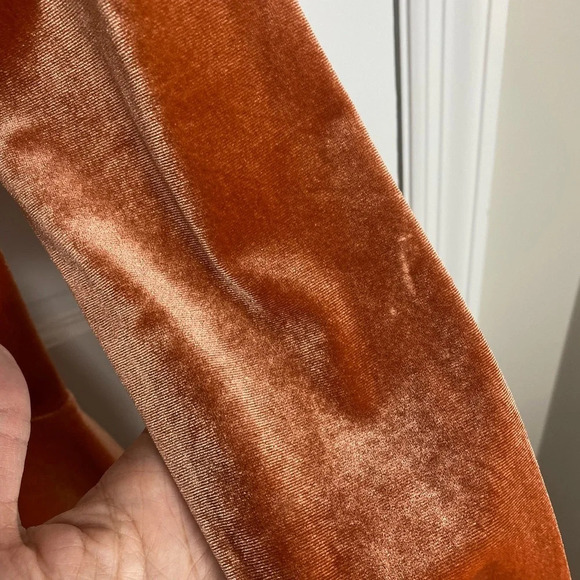 Urban Outfitters Kimchi Blue Iris Velvet Rust Long Sleeve Mini Dress Ext… - Picture 9 of 14